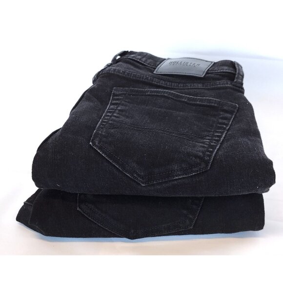 Lot of 2 Hollister Stacked Skinny Jeans Men W29 L32 Advanced Stretch Black Denim - Picture 6 of 8